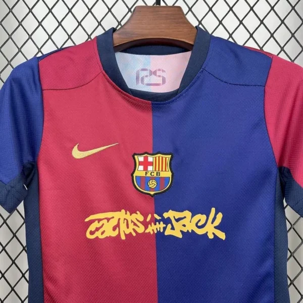 24-25 Barcelona Home TRAVIS SCOTT Kids Kit - Image 3