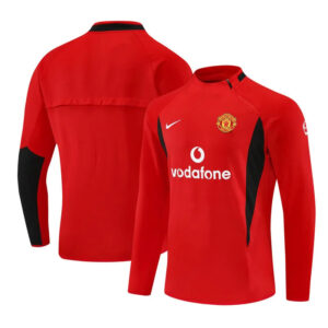 02-03 Manchester United Red Retro Training Suit - Top Only