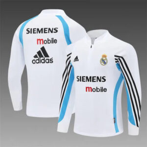 03-04 Real Madrid Retro Training Suit - Top Only