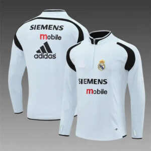 04-05 Real Madrid Grey Retro Training Suit - Top Only