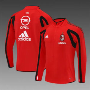 05-06 AC Milan Red Retro Training Suit - Top Only