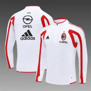 05-06 AC Milan White Retro Training Suit - Top Only