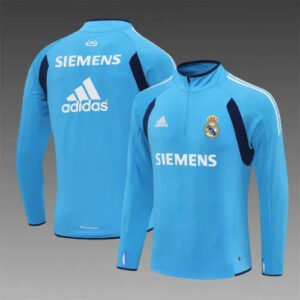 05-06 Real Madrid Blue Retro Training Suit - Top Only