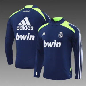 12-13 Real Madrid Blue Retro Training Suit - Top Only