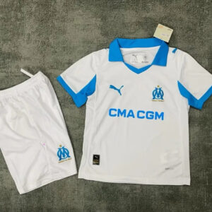 25-26 Olympique Marseille Home Kids Kit
