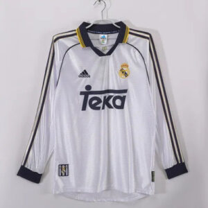 Real Madrid Home Long Sleeve Kit Retro 1998-2000